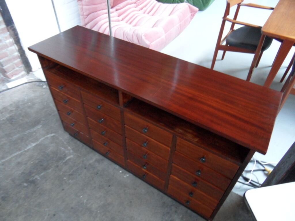 Vintage mahogany apothecary  cabinet