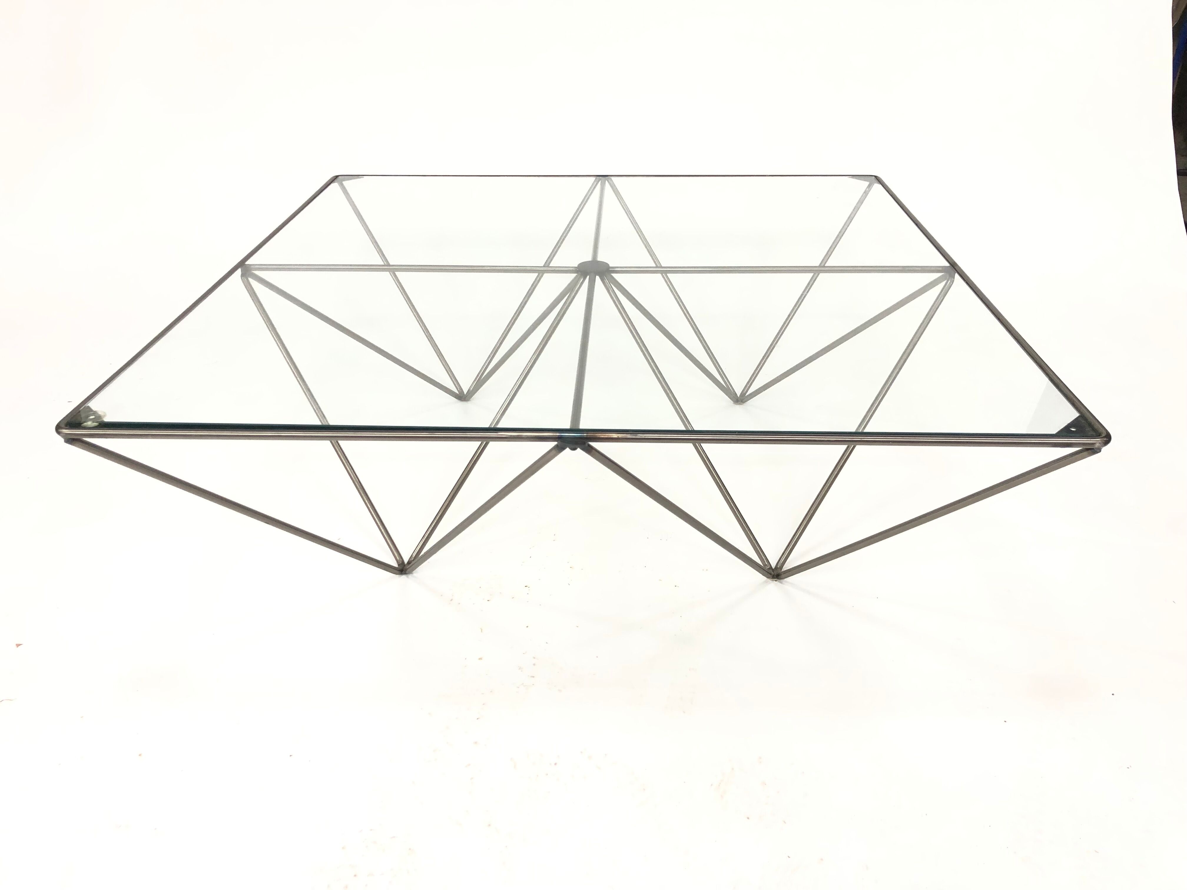 Table low vintage 60s/70s design steel wire