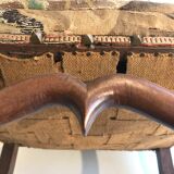 Louis XIII armchair called sheep's bones with aubusson tapestry