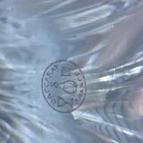 Large crystal lamp base stamped Baccarat