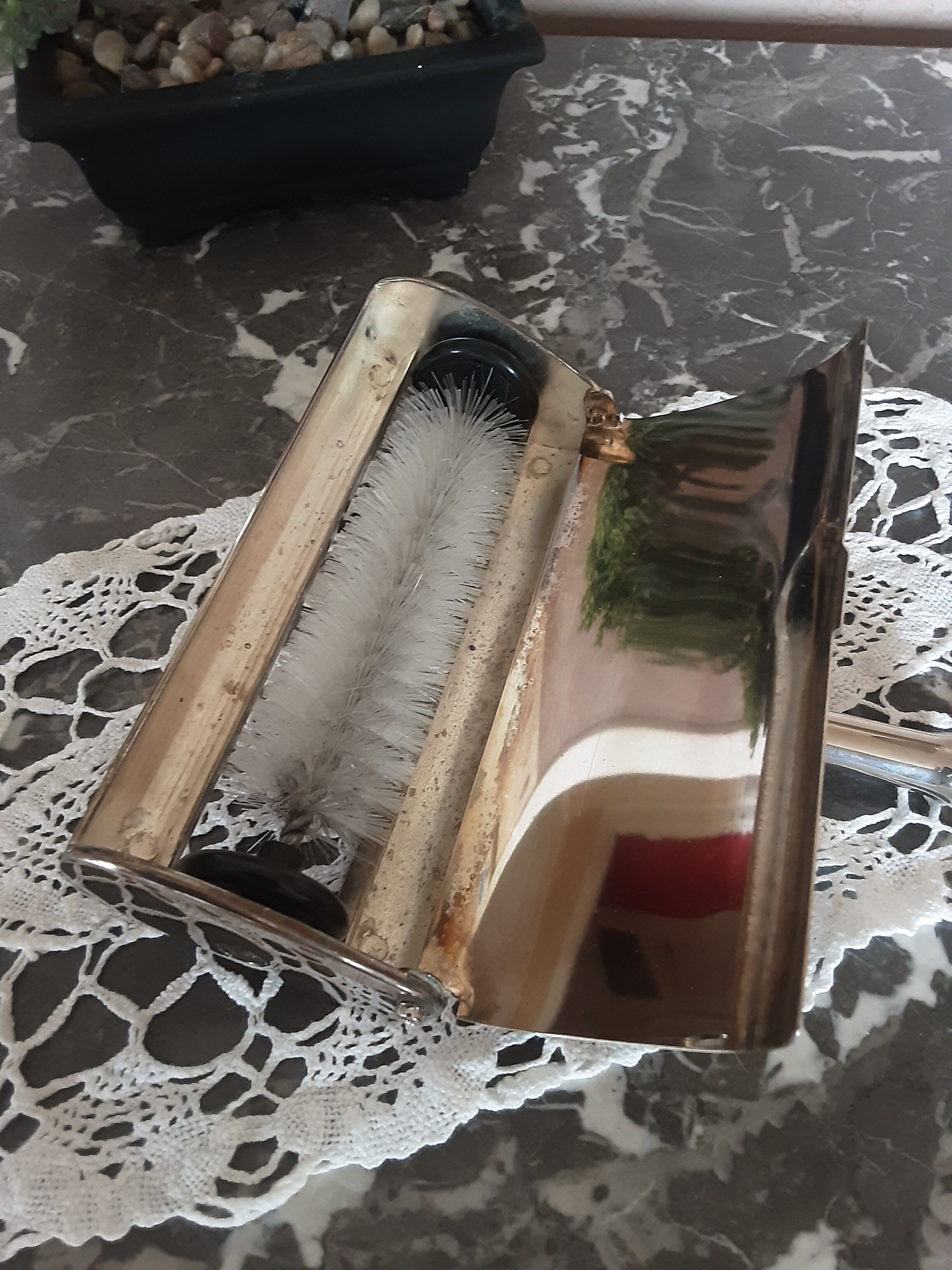 Solid stainless steel crumb pickup - vintage