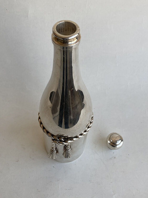 Cocktail shaker Maria Pergay 1970 bottle Champagne punches