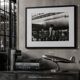Air France cargo photograph at Orly, vintage 1970s, framed 53 x 43 cm.