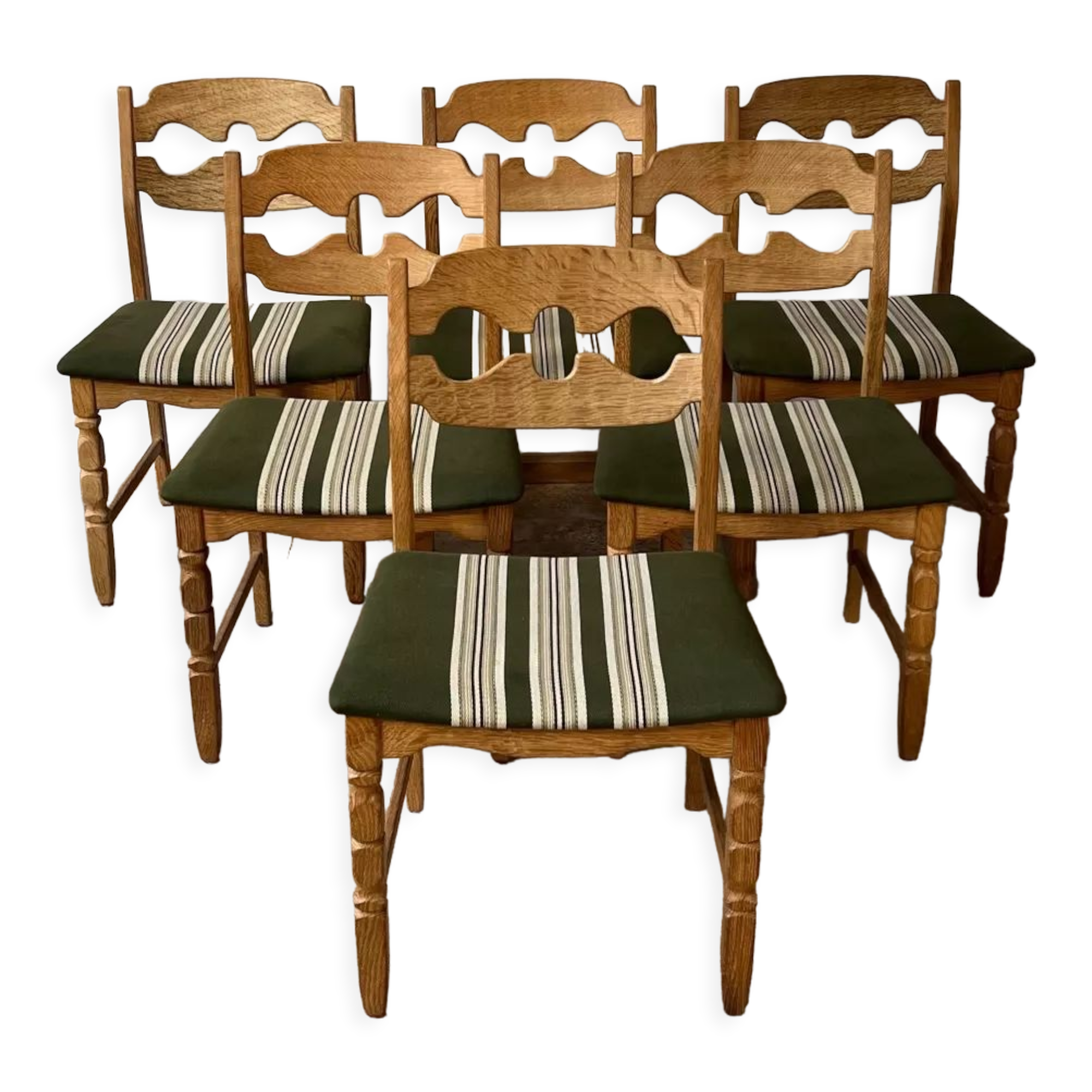 Mid-century oak danish dining chairs
