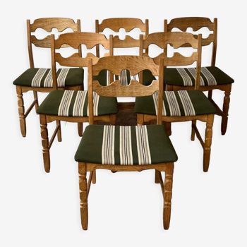 Mid-century oak danish dining chairs