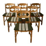 Mid-century oak danish dining chairs