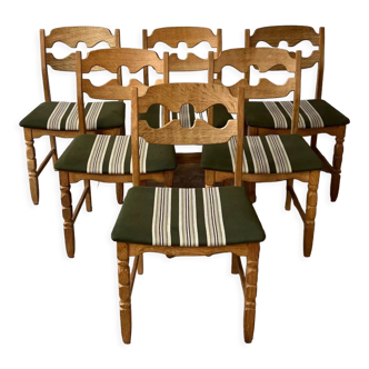 Mid-century oak danish dining chairs