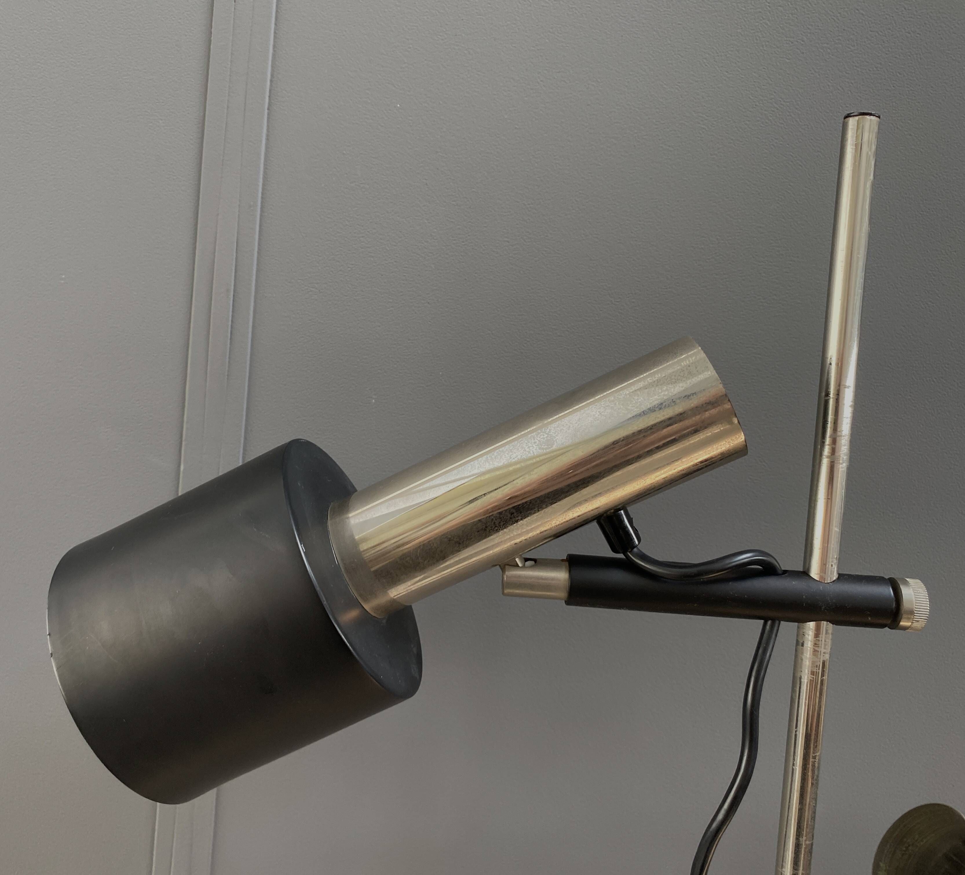 double shaded metal floorlamp by J. Hoogervorst for Anvia Netherlands
