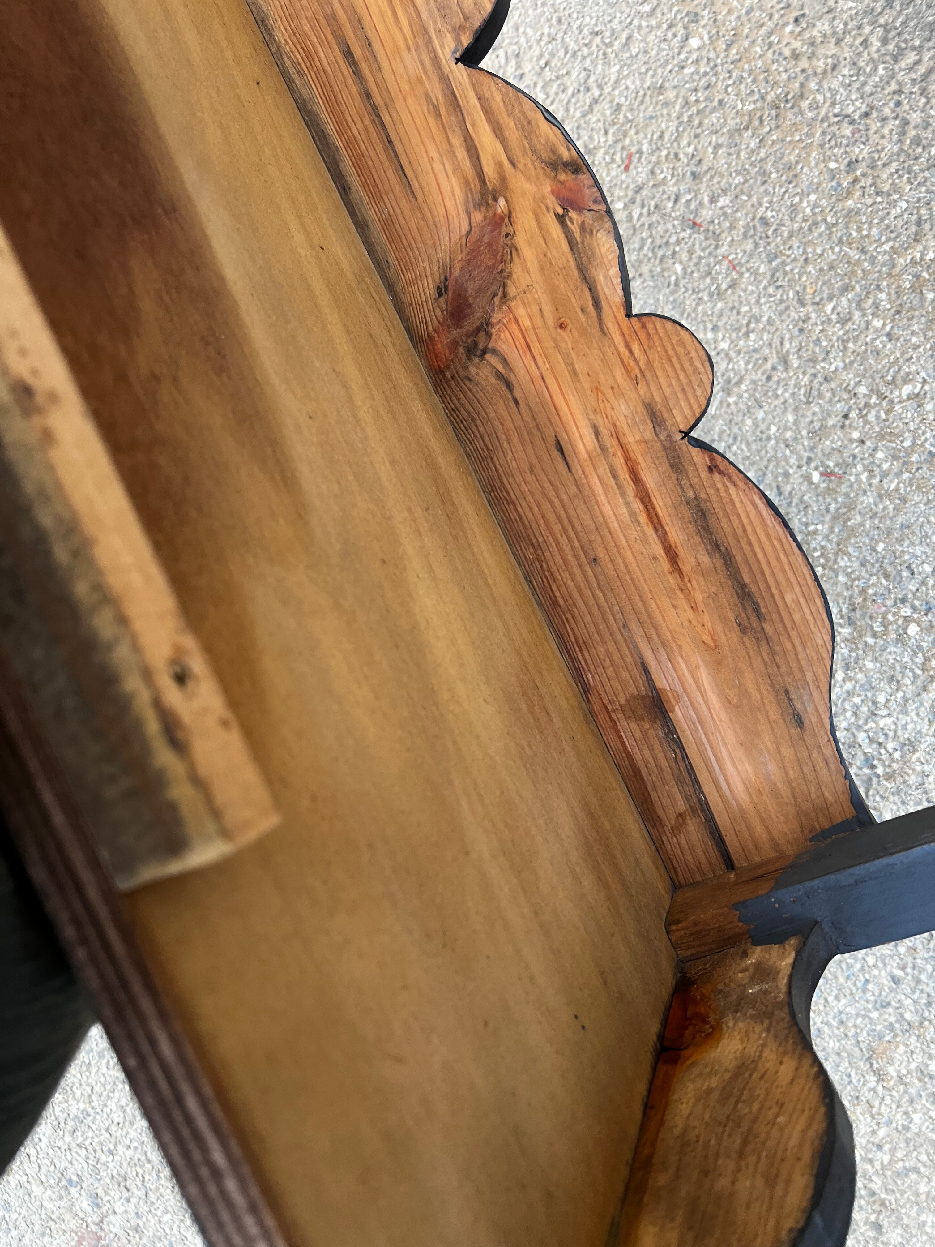 Pair of black patinated consoles