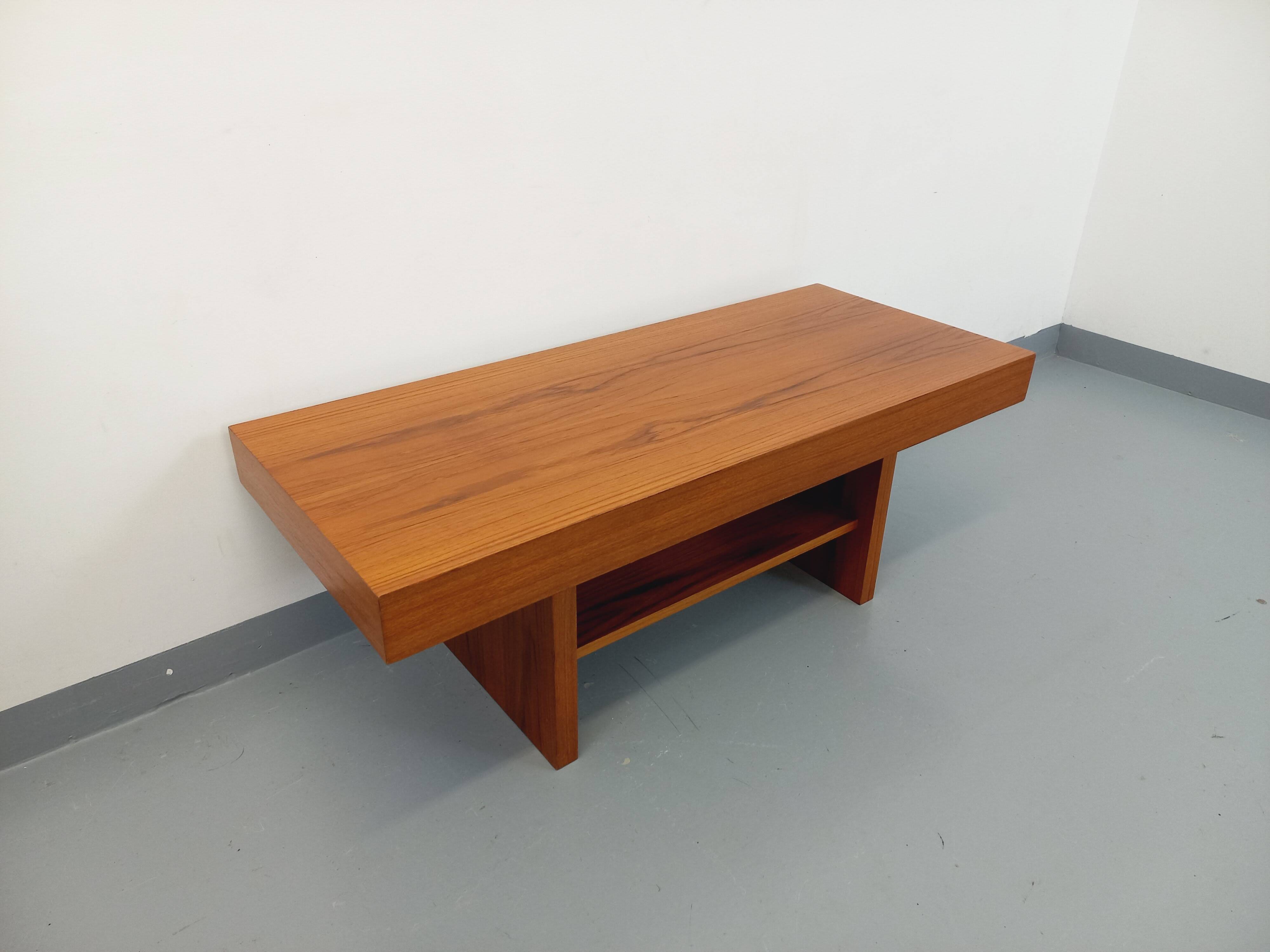 Vintage modernist teak coffee table from the 60s