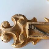 Antique 18th-century gilded wooden cross