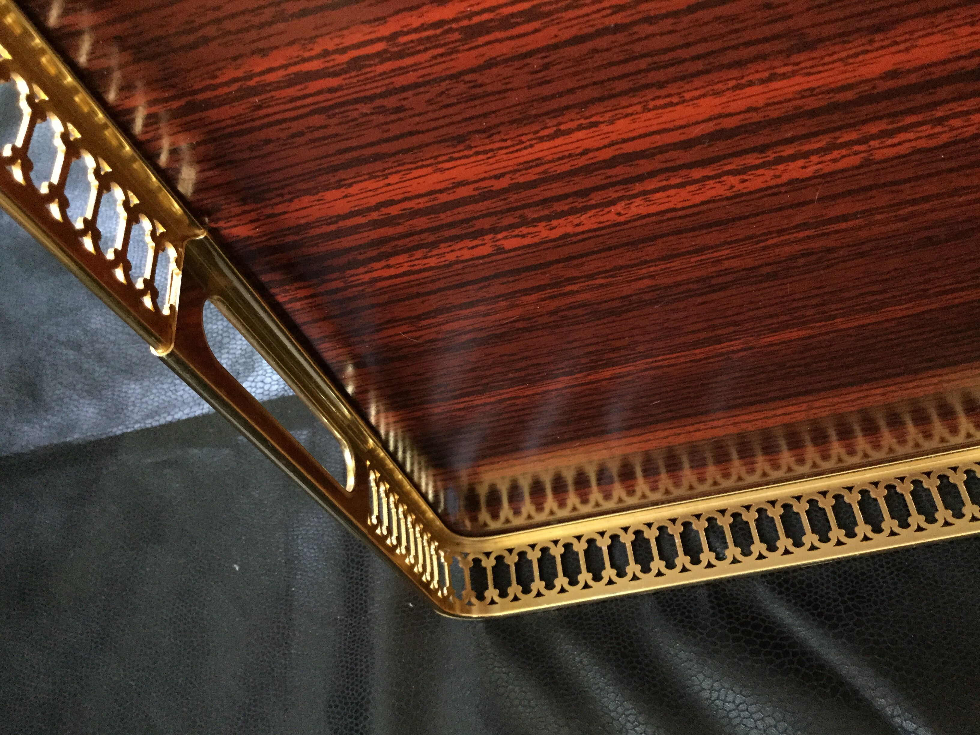 Plateau formica and brass 50s/60s