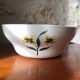 Salins France salad bowl with yellow flower decoration