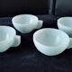 4 Art Deco Opaline coffee cups