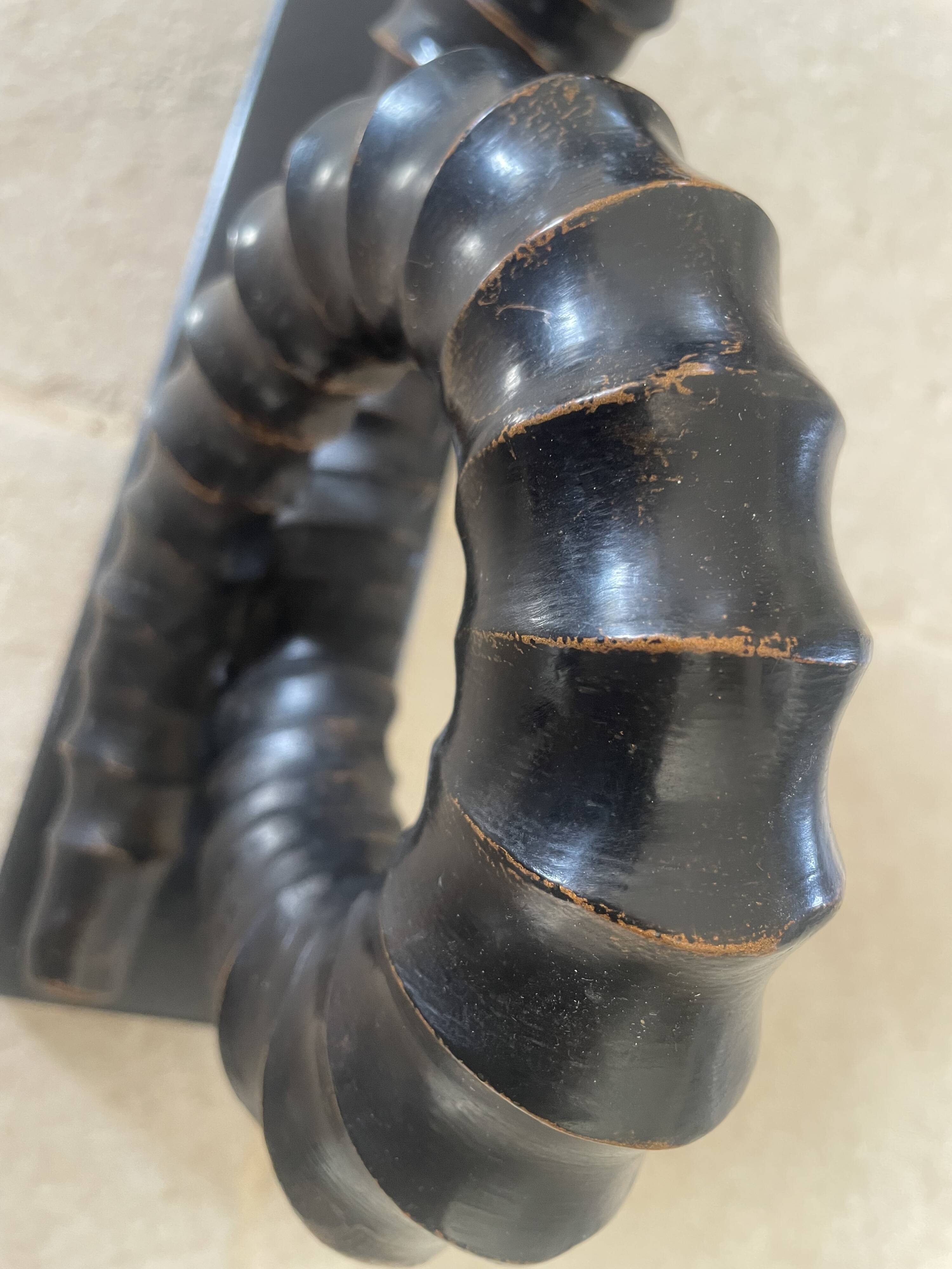 vintage sculptural bookends, ram's horns