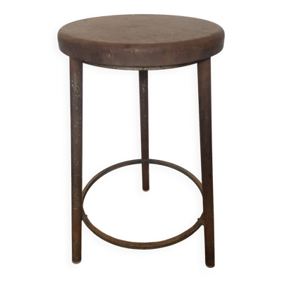 Tabouret tripode industriel vintage