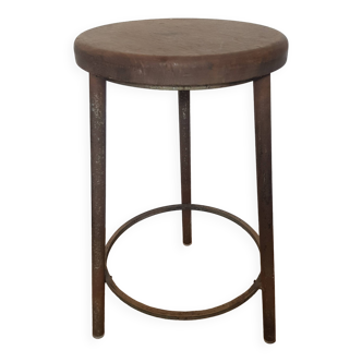 Vintage industrial tripod stool