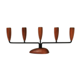 Modernist teak candlestick, Denmark, 1960s