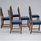 1970s, set of Danish dinning chairs, original good condition.