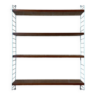 60s 70s oak string shelf module by Kajsa & Nils "Nisse" Strinning Sweden
