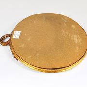 Round wall mirror in gilded wood, mid-century, C. Allodi & G. Subelli, Italy, 1950s.