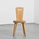 Chaise en Pin massif par Christian Durupt, Meribel 1960