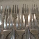 12 fish cutlery sets 24p silver plated metal goldsmith Apollo Louis XVI rushes