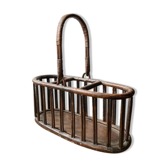 Rattan bottle holder