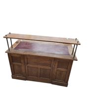 Victorian oak desk / Bin or drawer cup pull by P. & F. Corbin / 1895