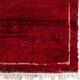 Solid Red Vintage Hand-Knotted Turkish Tulu Rug with Minimalist Ivory Border. 100% Wool
