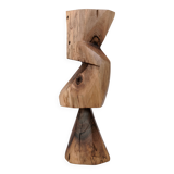 Solid wood sculptural side table, original contemporary design, logniture