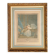 Alexandre chaponnier (1753-1805)  le prélude de nina, gravure colorisée encadrée