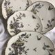 4 flat plates - Limoges porcelain, nature