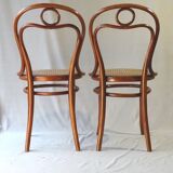 Set of 2 Thonet chairs N°31, 1885, antique cannages