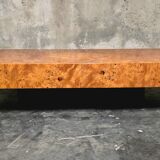 Jean-Claude Mahey coffee table for Roche Bobois, elm burl veneer, has