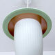 Suspension vintage annees 50, vert cuivre opaline