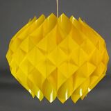 Lampe moderne en acrylique jaune du milieu du siècle