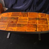 1960s industrial ceramic and steel coffee table !!!