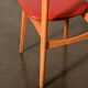 Chaise vintage en skaï rouge