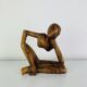 Sculpture thinker in teak, Scandinavian style