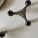Stoff Nagel designer candle holder in genuine chrome-plated metal, Denmark 1970