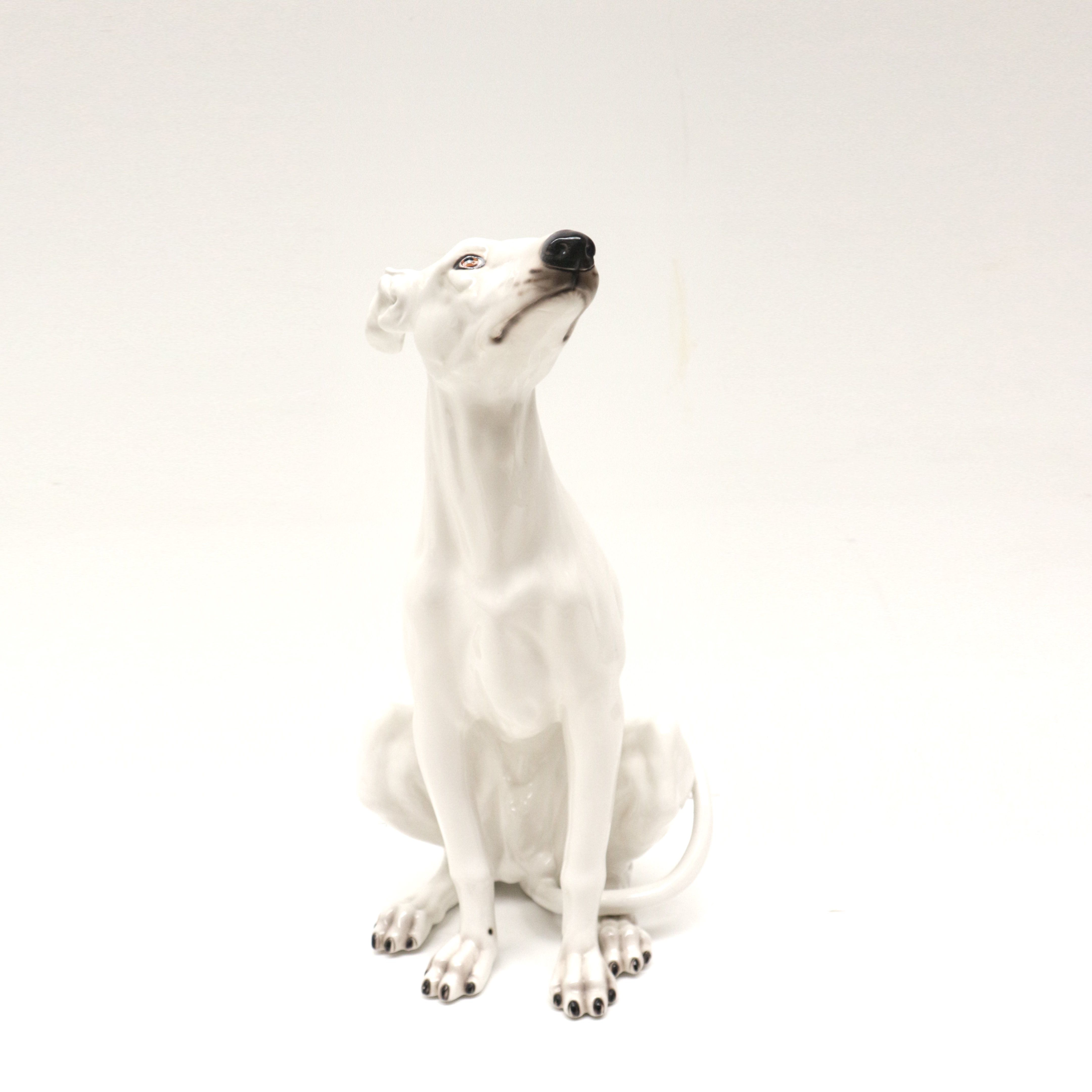 Vintage Italian design hand painted ceramic dog