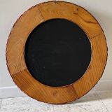 Round rattan wall mirror 1970s/80s