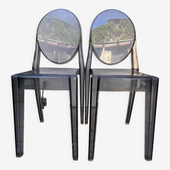 Paire de chaises Victoria Ghost Philippe Starck édition Kartel