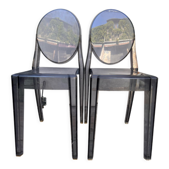 Pair of chairs Victoria Ghost P Starck ed Kartel
