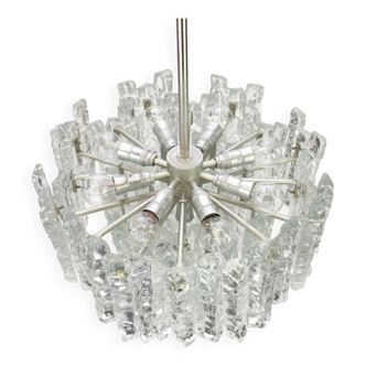 Glass ice Murano chandeliers by Kalmar, Austria, 1960s