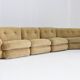 Vintage Italian curved modular chrome sofa 1970s