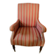 Fauteuil en tissu rayé, début 20ème
