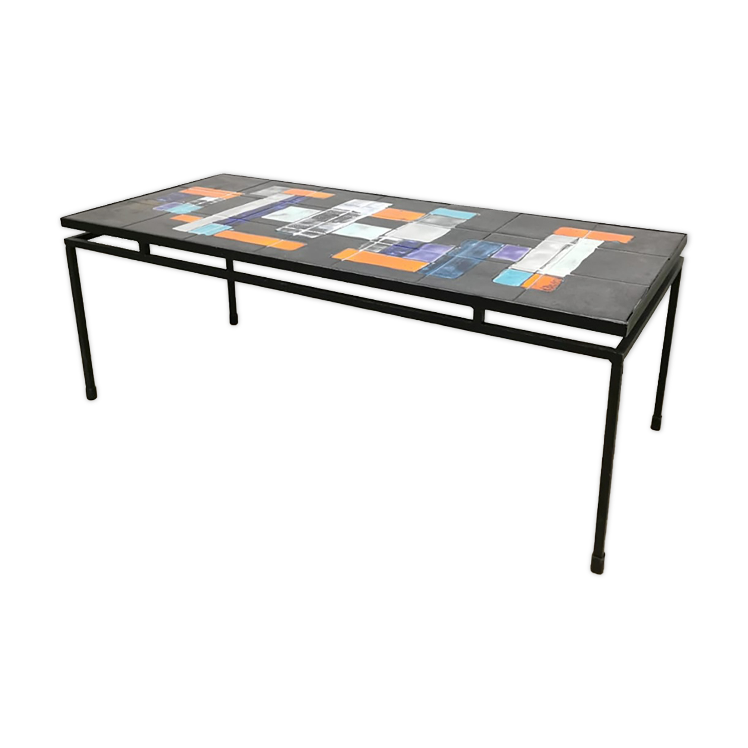 Vintage ceramic tile coffee table belarti ‘art’