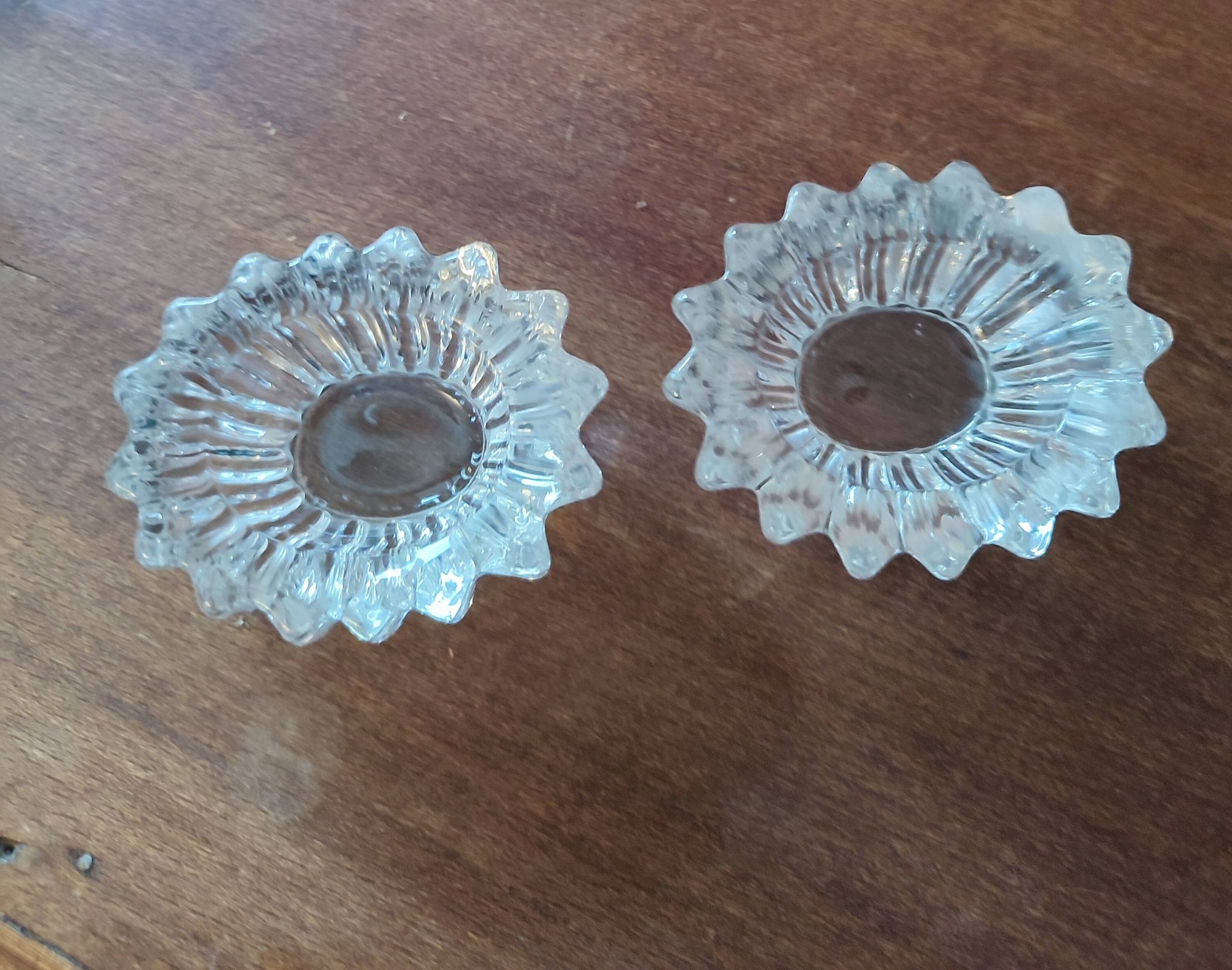 Set of 2 crystal salt cellars
